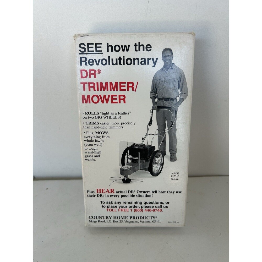 DR Trimmer Mower 1996 VHS Promotional Demo Video Country Home Products Vintage